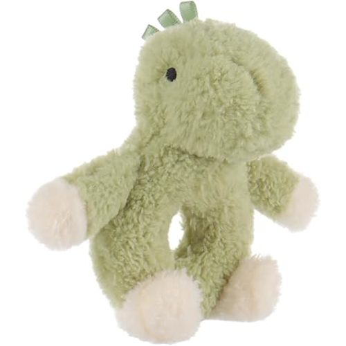 Apricot Lamb Baby Dinosaur Soft Rattle Toy, Plush Stuffed Animal for Newborn Soft Over 0 Months (Dinosaur, 6 Inches)
