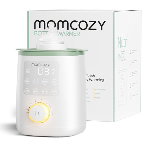 Momcozy Nutri Bottle Warmer, 9-in-1 Baby Bottle Warmer with Night Light, Accurate Temperature to Preserve Fullest Nutrients in Breast Milk, Bottle Warmers for All Bottles with Breastmilk or Formula