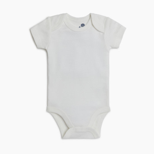 Small Story 5 Pack Short Sleeve Solid Bodysuits - White, Newborn