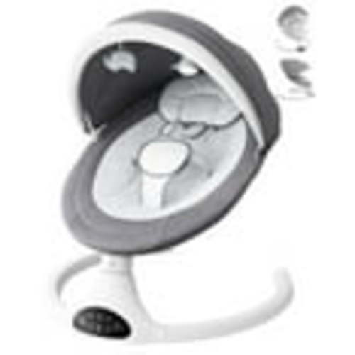 Babyomi Baby Swing, Modern Infant Swing with 5 Swing Speeds and 10 Lullabies, APP Remote Bluetooth and Touch Screen Control, Baby Swings for Babies 5-20 Lb, 0-12 Months, Grey