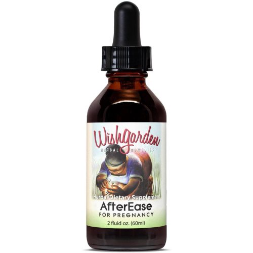 WishGarden Herbs AfterEase for Pregnancy - Organic Herbal Supplement, Soothes Normal and Temporary Afterbirth Contractions, After Birth Essentials for Mom, with Cramp Bark and Black Haw (2 oz) - 2 Fl Oz (Pack of 1)