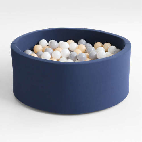 Navy Pop-Up Ball Pit with Neutral Balls