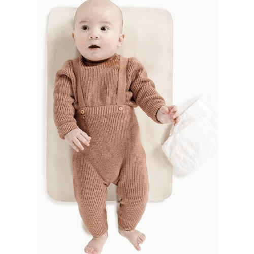 Gathre Premium Baby Changing Mat (Ivory) (14 x 22 inches) Foldable, Wipeable & Water Resistant Leather Bed Pad for Infant Changing Table | Portable Diaper Changing Station for Home & Travel Use (Ivory)