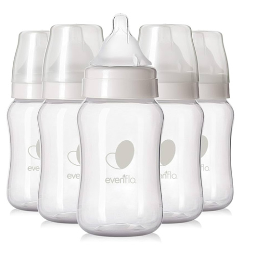 Evenflo Feeding Premium Proflo Venting Balance Plus Wide Neck Baby, Newborn and Infant Bottles - Helps Reduce Colic - 9 Ounce (Pack of 6)