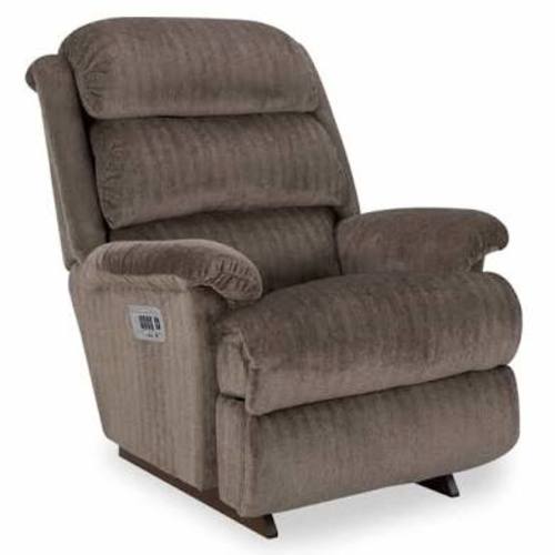 brown fabric rocker power recliner