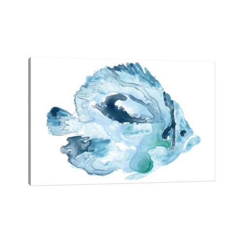 East Urban Home Blue Ocean Fish I | Wayfair