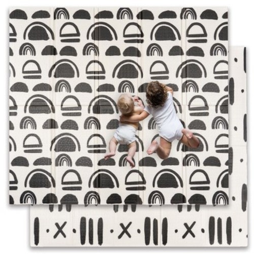 JumpOff Jo - Waterproof Foam Padded Play Mat for Infants, Babies, Toddlers, Play Pens & Tummy Time, Foldable Activity Mat, Color: Black and white - Out of Stock, Size: extra large