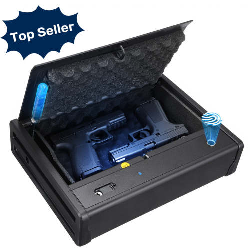 SF0201 Pistols Safe, Bedside Gun Box with Fingerprints