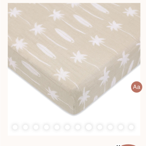 Mini Crib Sheet in GOTS Certified Organic Muslin Cotton