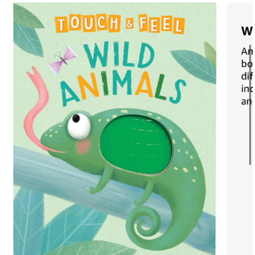 Wild Animals: A Touch and Feel Book - Children's Board Book - Educational