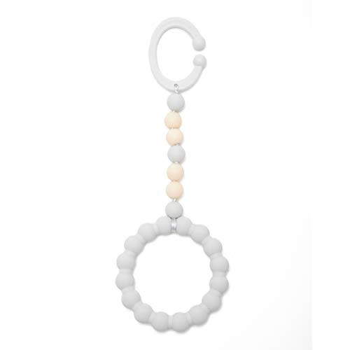 Chewbeads - Gramercy Baby Teething Toy- Car Seat Teether & Stroller Toy - Silicone Teething Ring for Infants, Babies & Toddlers - Medical Grade Silicone, BPA Free & Phthalate Free (Light Gray)