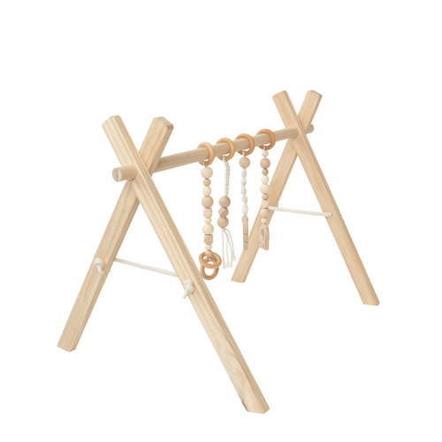 Wood Baby Gym + Toys - Natural / Macrame