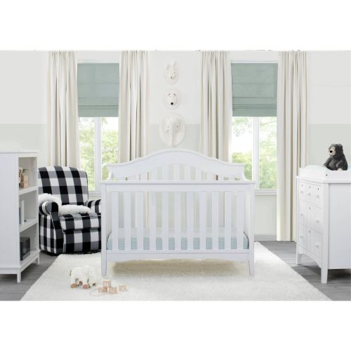 Delta Children Farmhouse 6-in-1 Convertible Crib - Textured White