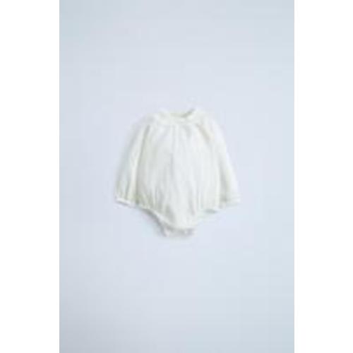 BOUND NECKLINE BODYSUIT - Light ecru | ZARA United States