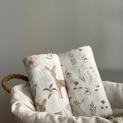 Ultra-Soft Organic Muslin Swaddles Blankets