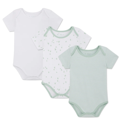 LAKE | Baby | Pima Cotton Pajamas | English Rose Baby Bodysuit Bundle