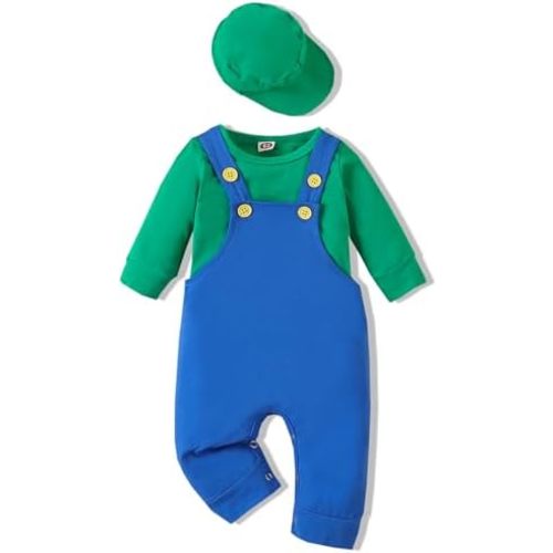 VINUOKER Baby Boy Halloween Clothes My First Halloween Outfit,Baby Boy Super Mario outfits