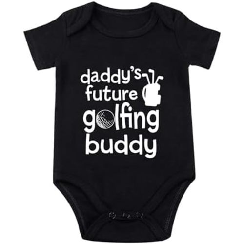 Daddy’s Future Golfing Buddy Baby Bodysuit Baby Golf Clothes I Love Daddy Babies Golf Bodysuits