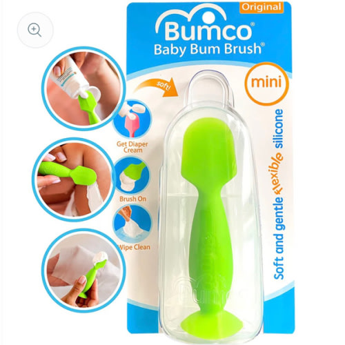 Bumco Mini Baby Bum Brush with Travel Case (Green)