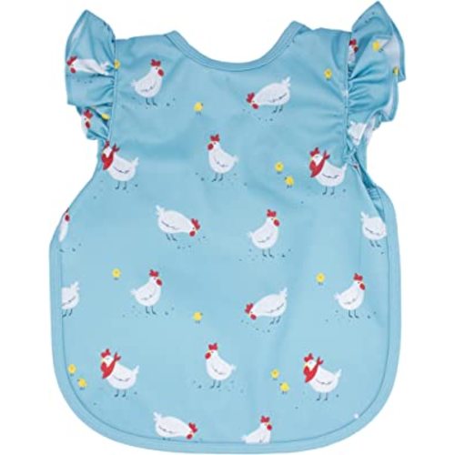 BapronBaby Flutter Sleeve Bapron - No Neck Tie Safer Bib - Baby & Toddler - Soft Waterproof - PVC, BPA & Phthalate Free - 6m+