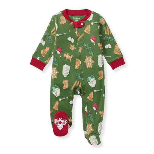 Burt's Bees Baby Girls Zip Front One-Piece Pajamas, Sleep & Play Loose Fit, 100% Organic Cotton