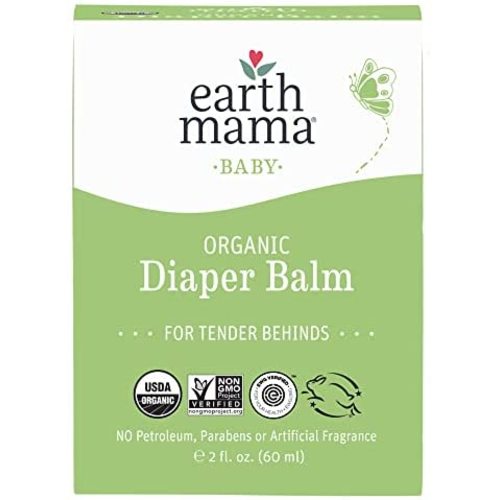 Earth Mama Organic Diaper Balm Multipurpose Baby Ointment | EWG Verified, Petroleum & Fragrance Free with Calendula for Sensitive Skin, 2-Fluid Ounce