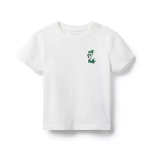Boy Jet Ivory Palm Tree Tee by Janie and Jack