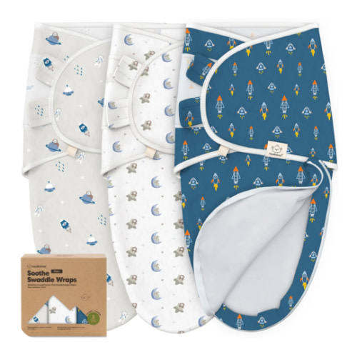 3-Pack Soothe Zippy Swaddle Wrap
