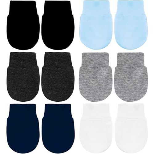 No Scratch Baby Mittens Newborn Infant Toddler Mittens Soft Elastic Wrist Gloves Mitten for 0-6 Months Boys Girls