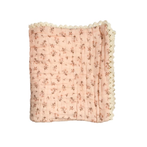 Gauze Lace Blanket | Paisley Coffee – Little and Fern