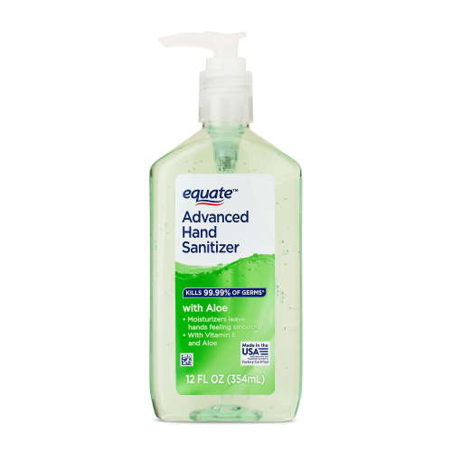 Equate Advanced Hand Sanitizer with Aloe, Kills 99.99% of Germs, 12 fl oz