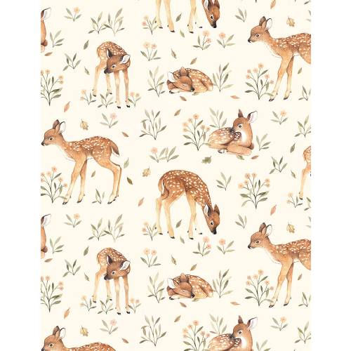 Little Fawn Crib Sheet / Woodland Fabric / Deer Fabric / Little Fawn and Friends / Dear Stella