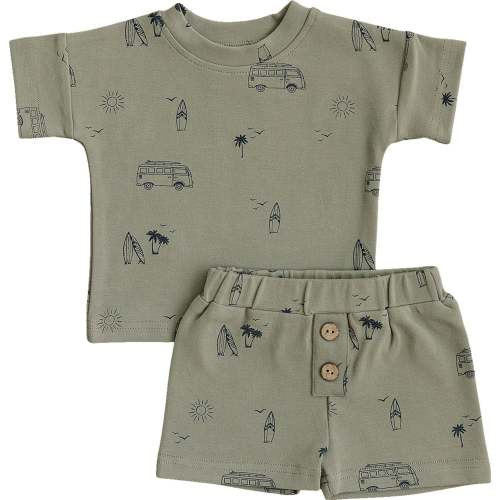 Beach Button Short Set by Mebie Baby – Avery and Everett
