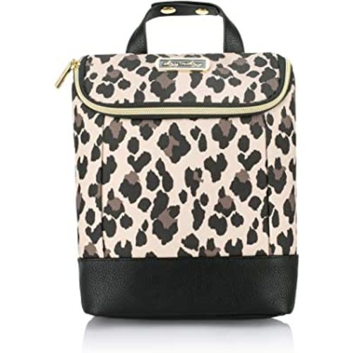 Itzy Ritzy Insulated Bottle Bag – Keeps Bottles Warm or Cool - Holds 3 Bottles & Features Interior Pocket For Ice Pack (Not Included), Leopard