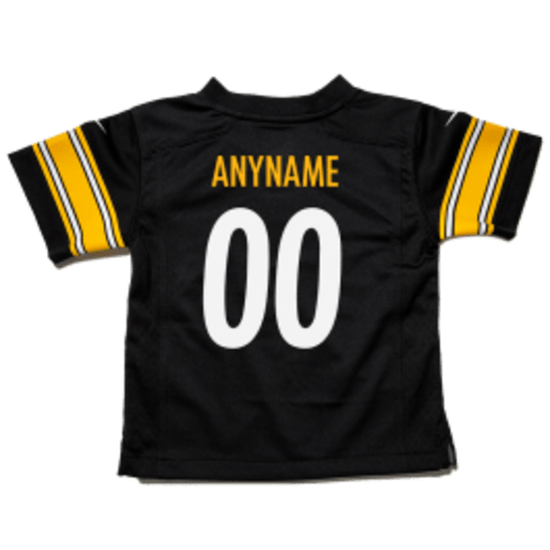 Pittsburgh Steelers Nike TODDLER Custom Any Name & Number Replica Home/Black Jersey