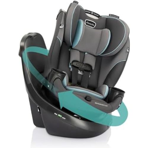 Evenflo Revolve360 Slim 2-in-1 Rotational Car Seat (Carver Blue)