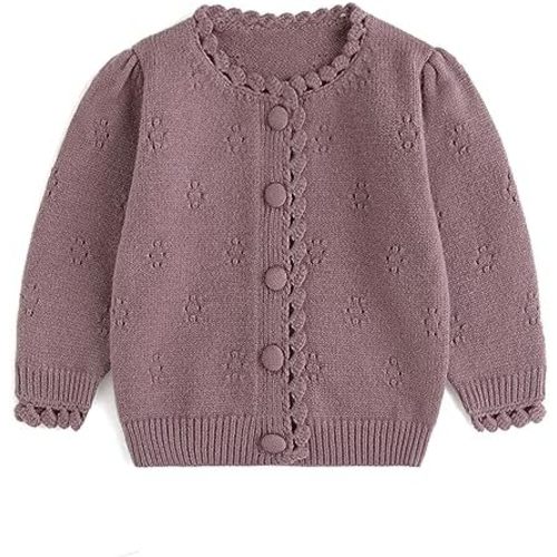 Simplee kids Baby Cardigan Cable Knit Toddler Cardigan Long Sleeve Fall Winter Open Front Knit Sweaters