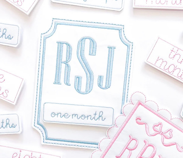 Boy Embroidered Milestone Cards