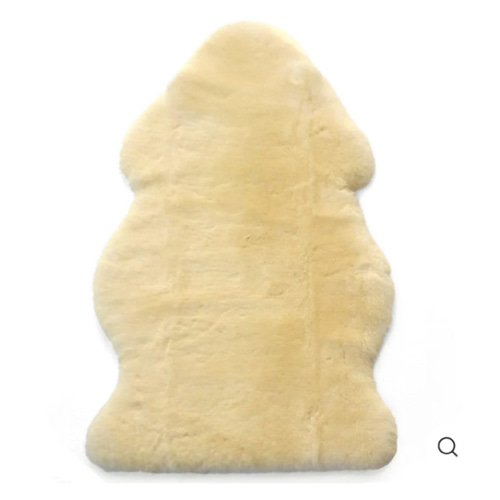Sheepskin Rug for Babies, 100% Natural, Shorn Lambskin Wool, 2 x 3 Feet, Flax
