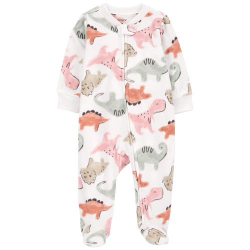 Baby Dinosaur Fleece Zip-Up Footie Sleep & Play Pajamas - Carter's | Carter's
