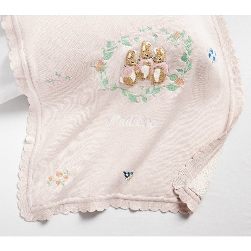 Beatrix Potter Flopsy Sherpa-Backed Knit Baby Blanket