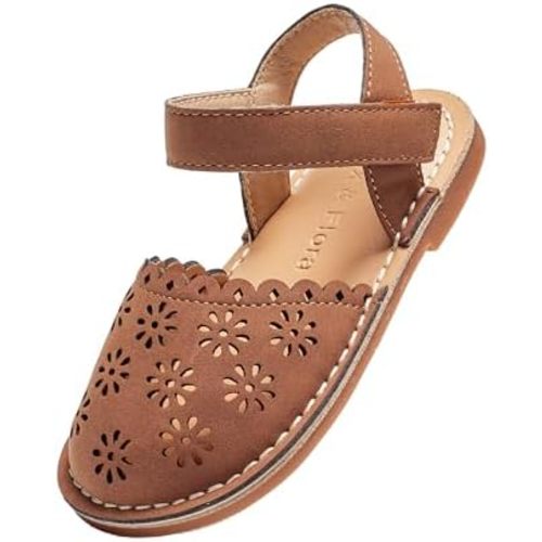 Felix & Flora Toddler Girls Sandals Soft Rubber Princess Flat Shoes Summer Flower Girl Shoes