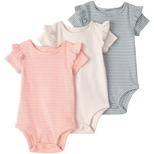 little planet by carter's unisex-baby 3-pack Short Sleeve Bodysuits Made With Organic Cotton
