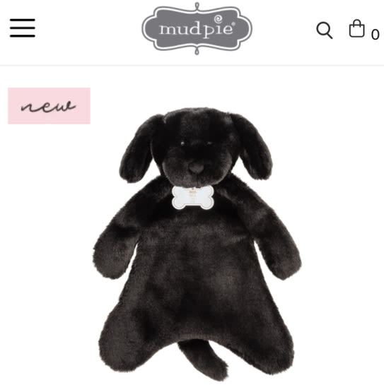 Black Lab Plush Woobie