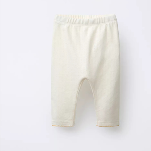 POINTELLE LACE TRIM LEGGINGS - Light ecru | ZARA United States