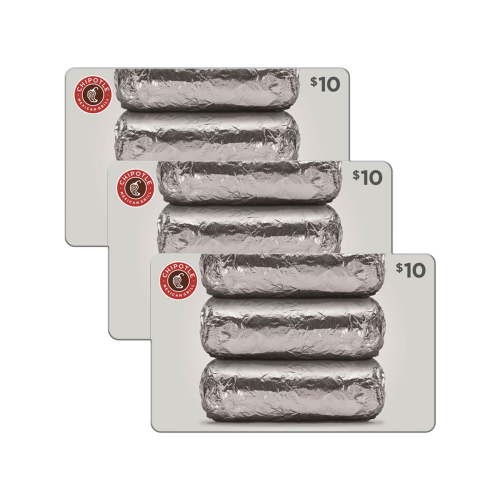Chipotle Stacked Burritos (3X10) MP eGift Card