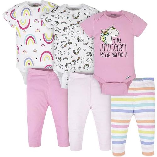 Onesies Brand Unisex Baby 3 Outfit Bundle Mix Match Newborn to 12m Pants Set