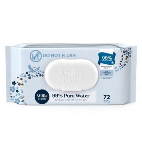 Millie Moon 99% Pure Water Baby Wipes - 72ct