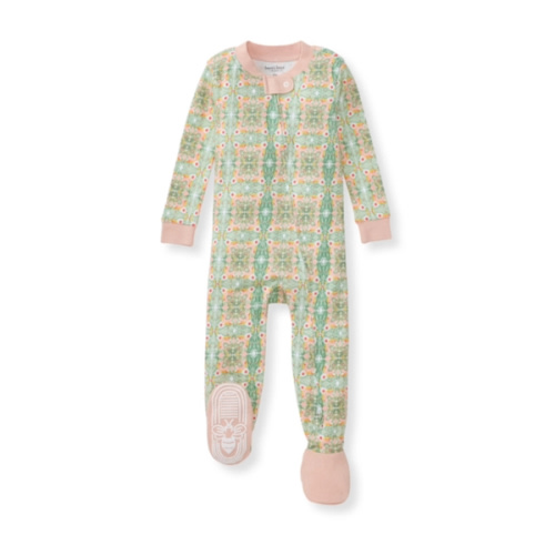 Floral Tile Organic Baby Girl Sleeper