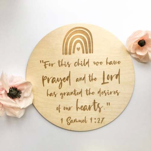 Boho Rainbow for This Child We Have Prayed Rainbow Baby Announcement Sign / 1 Samuel 1:27 / Pregnancy Announcement / Bible Verse Nursery - Etsy